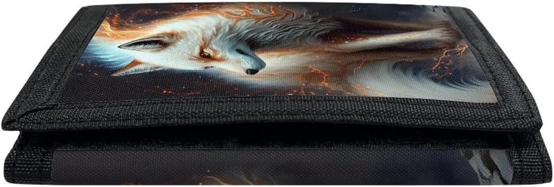 GLUDEAR Kids Boys Girls Wallet Trifold Youth Wallet Coin Pocket Card Holders Animal Wallets Money Organizer,Mystical White Fox - Image 5